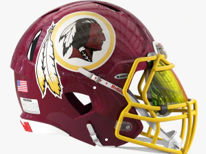 Riddell speed helmet washington redskins 3D Model