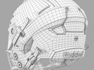 Riddell axiom helmet 3d print model 3D Model