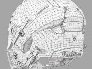Riddell axiom helmet 3d print model 3D Model
