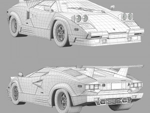 Countach 25th Anniversary Wolf of Wall Street Modello 3D