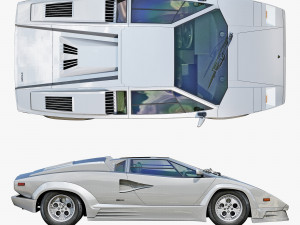 Countach 5000Qv 3D Model