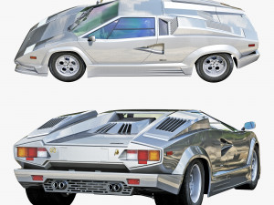 Countach 5000Qv 3D Model