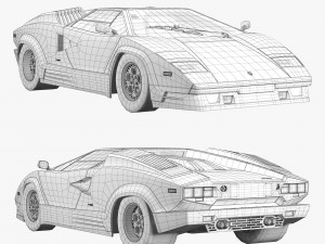 Countach 5000Qv 3D Model