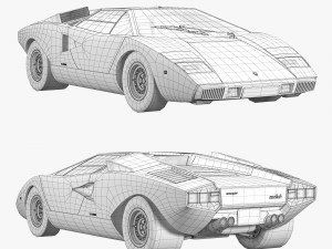 Countach LP400 3D Model