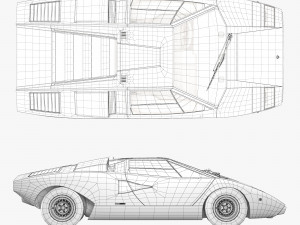 Countach LP400 3D Model