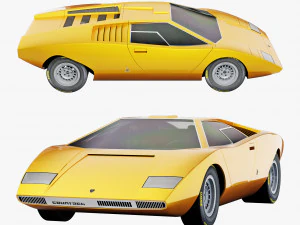 Countach LP500 3D Model