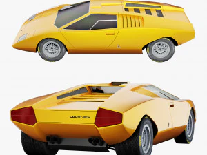 Countach LP500 3D Model