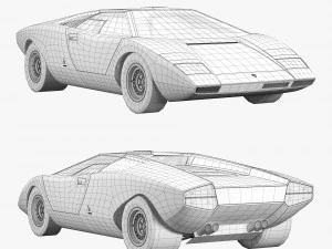 Countach LP500 3D Model