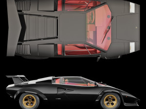 Countach Lp500S Modelo 3D