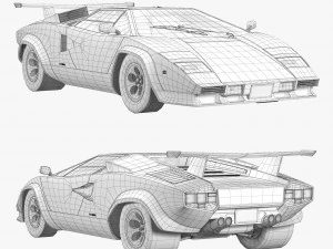 Countach Lp500S 3D Model