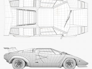 Countach Lp500S Modelo 3D