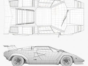 Countach Lp500S 3D Model