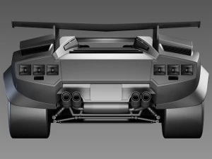 Countach Lp500S 3D Model