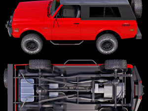 Chevrolet K5 blazer 1969 custom Model 3D