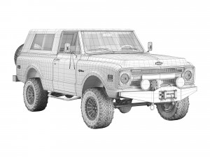 Chevrolet K5 blazer 1969 custom Model 3D