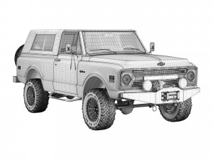 Chevrolet K5 blazer 1969 custom Model 3D