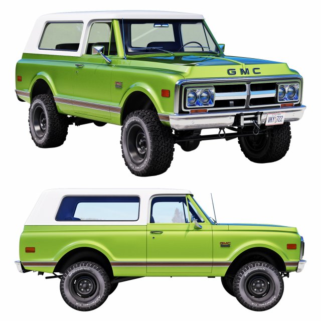 GMC Jimmy 1969 3D Model .c4d .max .obj .3ds .fbx .stl .blend 