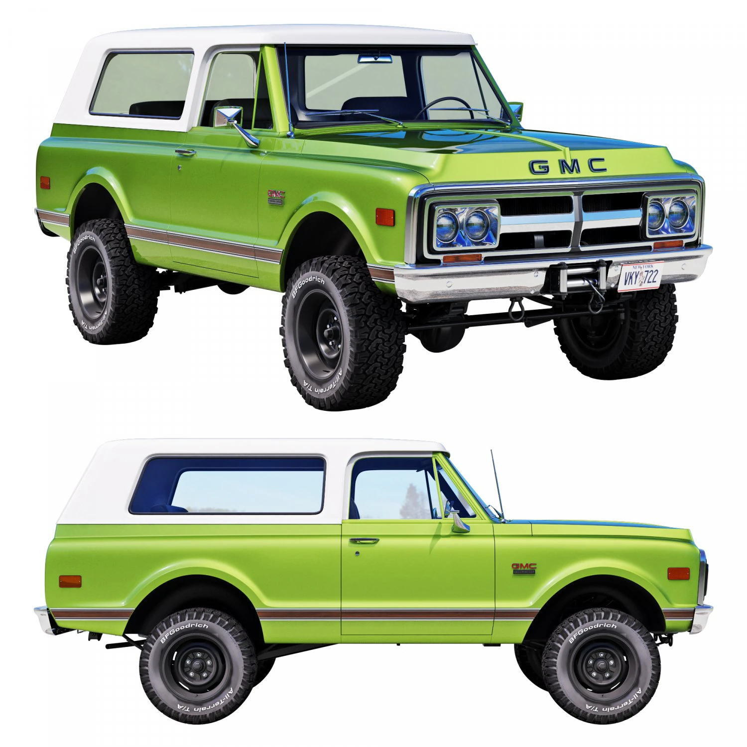 GMC Jimmy 1969 3D Model .c4d .max .obj .3ds .fbx .stl .blend 