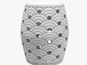 Bay isle home wave garden stool 3D 模型