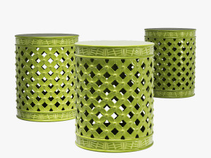 Beachcrest home gaynor leaves garden stool 3D Модель