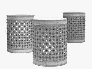 Beachcrest home gaynor leaves garden stool 3Dモデル