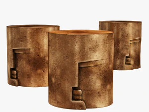 ब्लूम्सबरी ज़रियाह एक्सेंट स्टूल 3D मॉडल