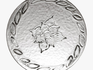 Bungalow rose alvey round embossed metal side garden stool Modèle 3D