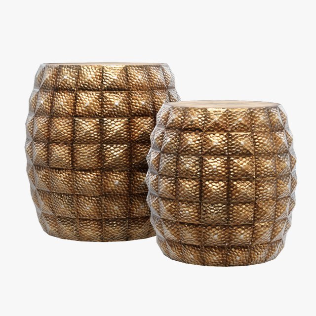 Bungalow rose gant 2 piece stool set Modelo 3D .c4d .max .obj .3ds .fbx .stl .blend 