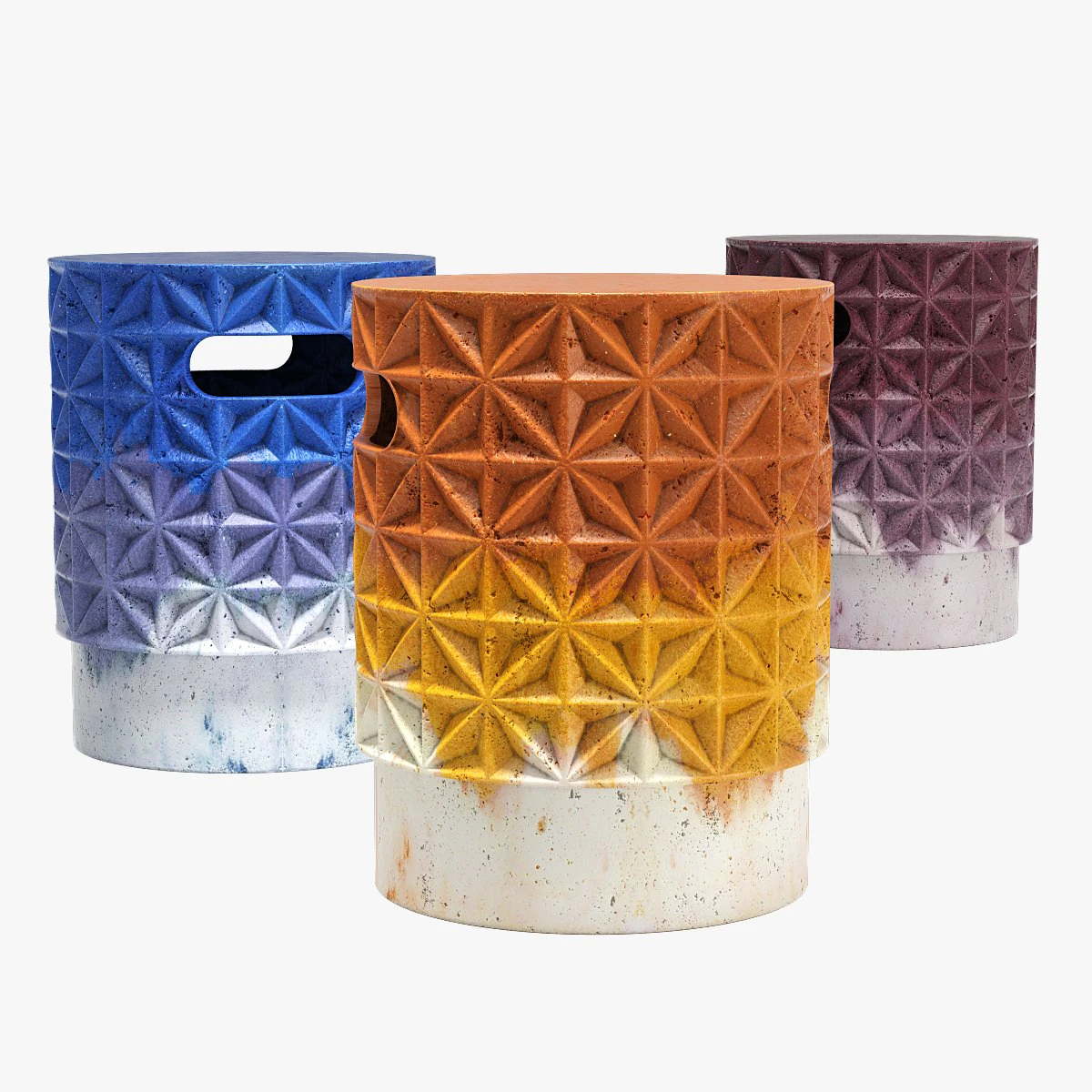 Ebern designs cherryl grid garden stool 3D Model .c4d .max .obj .3ds .fbx .stl .blend 