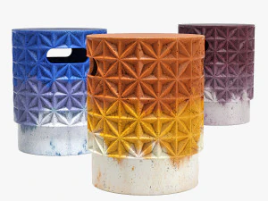 Эберн разработал садовый табурет с решеткой вишневого цвета. 3D Модель