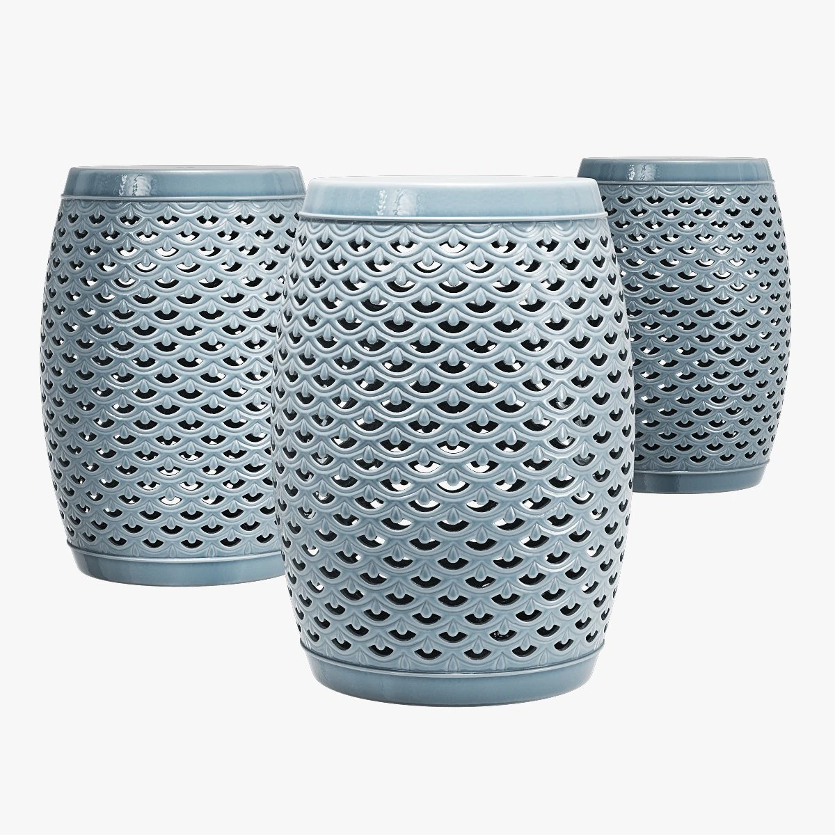 Highland dunes sylvan garden stool 3D Model .c4d .max .obj .3ds .fbx .stl .blend 