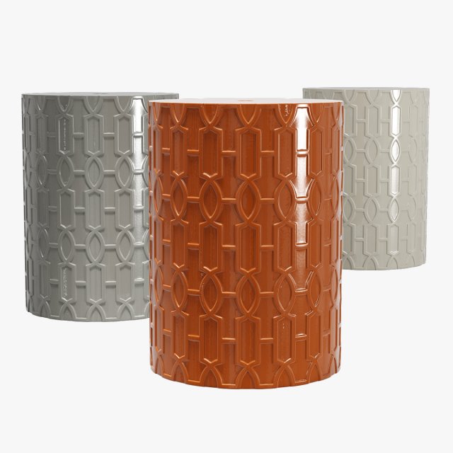 Homebeez round ceramic garden stool 3D 模型 .c4d .max .obj .3ds .fbx .stl .blend
