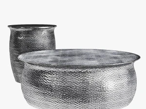 Horizon interseas 해머 엔드 및 커피 테이블 알루미늄 3D 모델