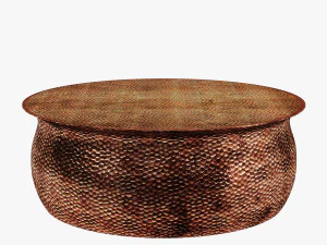 Horizon interseas hammered end and coffee table rose gold 3D Model