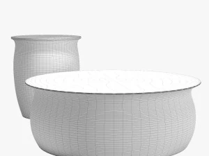 Horizon interseas hammered end and coffee table rose gold 3D Model