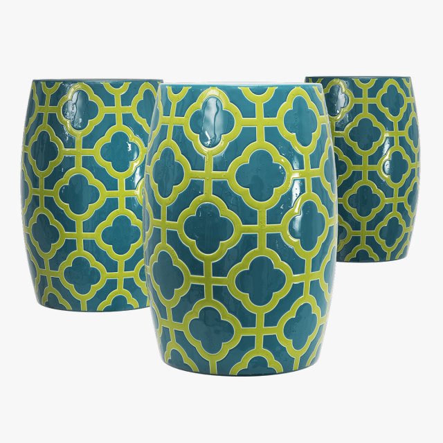 Idzior furniture quadra ceramic garden stool Model 3D .c4d .max .obj .3ds .fbx .stl .blend 