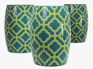 Idzior furniture quadra ceramic garden stool 3Dモデル