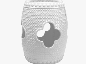 Kathy Kuo home gaoi global bazaar floral porcelain stool 3D 모델