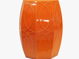 Kathy Kuo home modern coastal beach treillage garden stool Modèle 3D