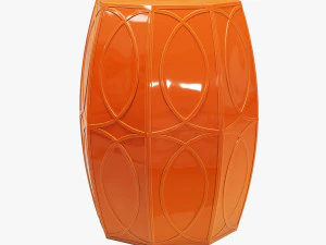 Kathy Kuo home modern coastal beach treillage garden stool 3D Model