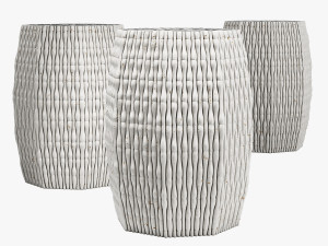 Kathy Kuo home ravi global bazaar porcelain bamboo stool 3D Model