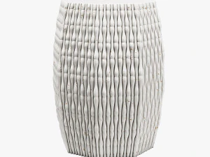 Kathy Kuo home ravi global bazaar porcelain bamboo stool 3D Model