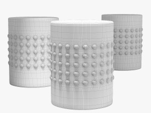 Latitude run still stud garden stool 3D 模型