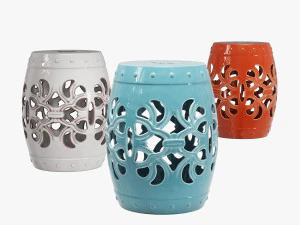 Mercury Row 多诺弗里奥花园凳 3D 模型