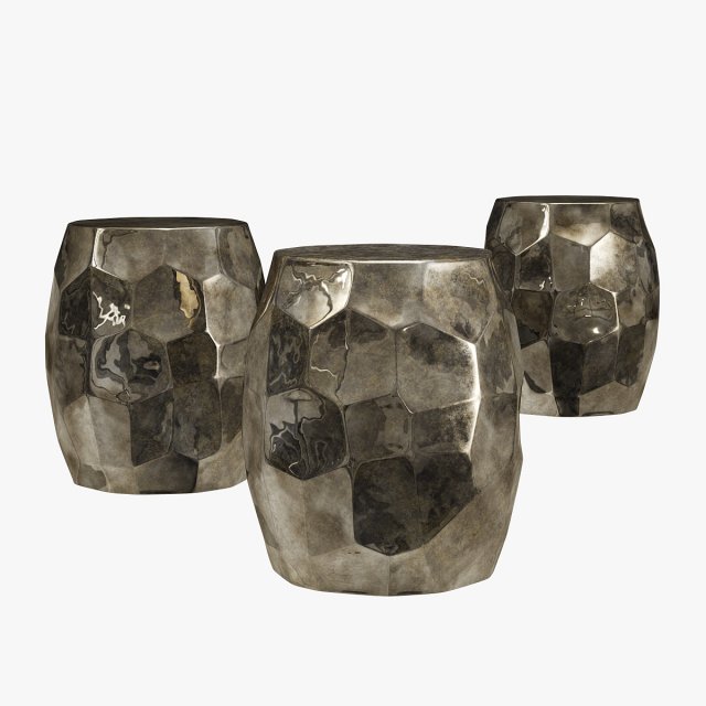 Mercury row hibbitts garden stool 3D Model .c4d .max .obj .3ds .fbx .stl .blend 