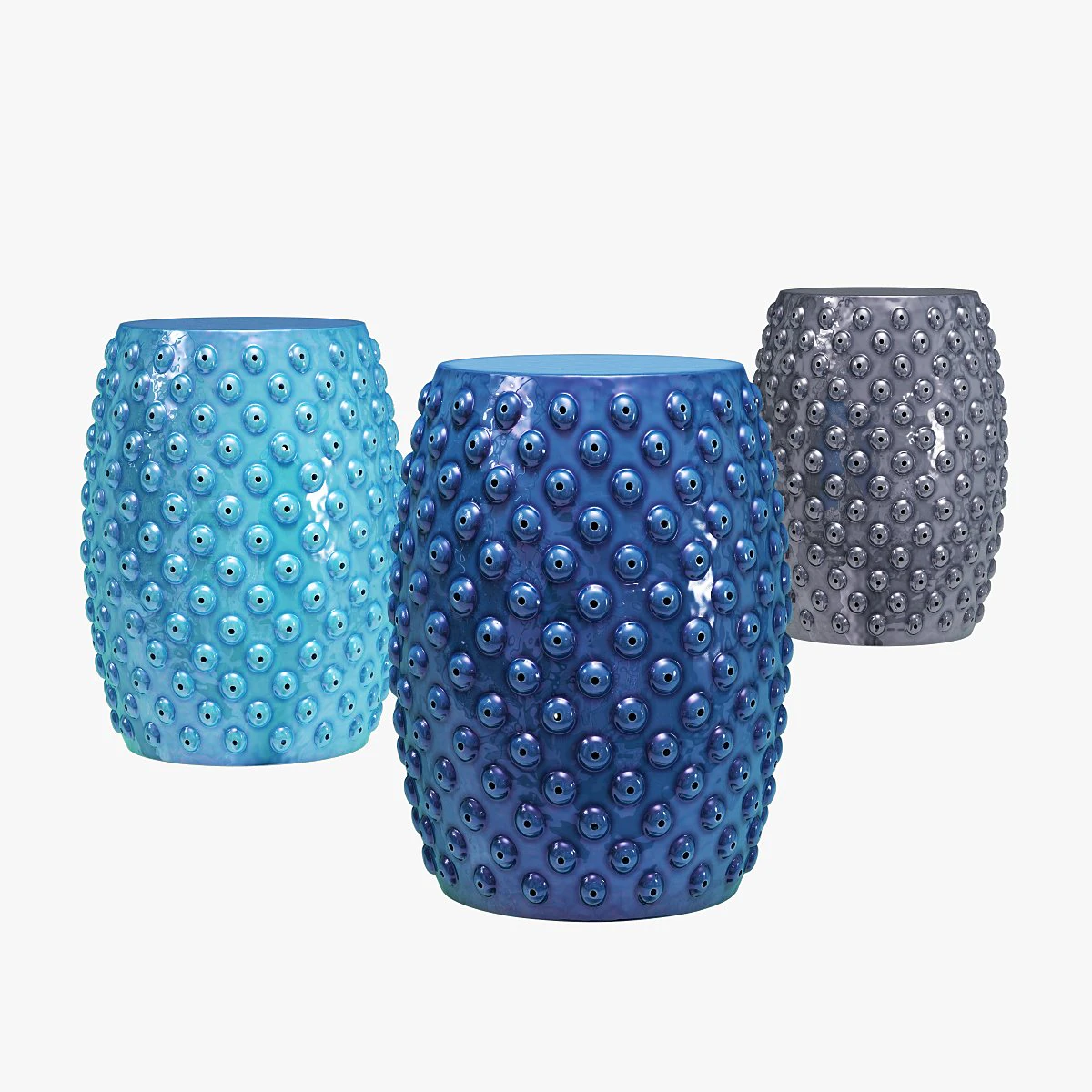 Mistana hoddesd drum ceramic garden stool 3D Model .c4d .max .obj .3ds .fbx .stl .blend 
