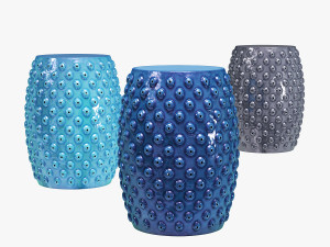 Mistana hoddesd drum ceramic garden stool 3D Model