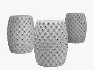 Mistana hoddesd drum ceramic garden stool Modello 3D