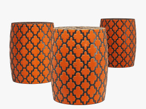New pacific direct quatrefoil garden stool Model 3D