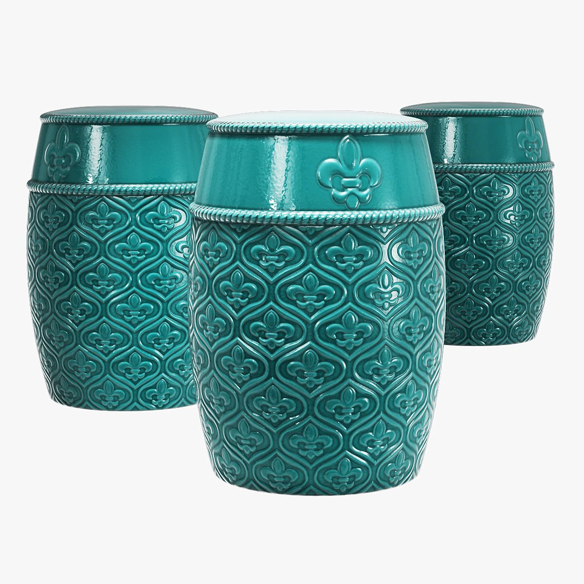 New pacific direct spear ceramic garden stool 3D Model .c4d .max .obj .3ds .fbx .stl .blend